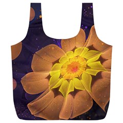 Beautiful Violet & Peach Primrose Fractal Flowers Full Print Recycle Bags (l)  by jayaprime