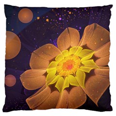 Beautiful Violet & Peach Primrose Fractal Flowers Standard Flano Cushion Case (one Side) by jayaprime