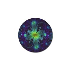 Blue And Green Fractal Flower Of A Stargazer Lily Golf Ball Marker (10 Pack) by jayaprime