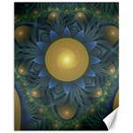 Beautiful Orange & Blue Fractal Sunflower of Egypt Canvas 11  x 14   10.95 x13.48  Canvas - 1