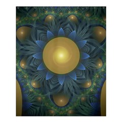 Beautiful Orange & Blue Fractal Sunflower Of Egypt Shower Curtain 60  X 72  (medium)  by jayaprime