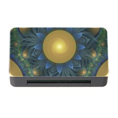 Beautiful Orange & Blue Fractal Sunflower Of Egypt Memory Card Reader With Cf by jayaprime