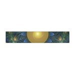 Beautiful Orange & Blue Fractal Sunflower of Egypt Flano Scarf (Mini) Front