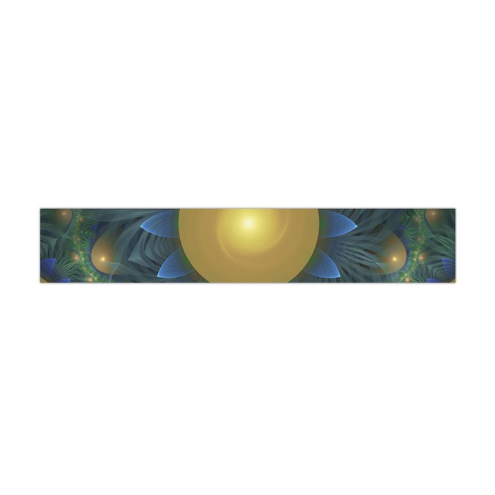 Beautiful Orange & Blue Fractal Sunflower of Egypt Flano Scarf (Mini)