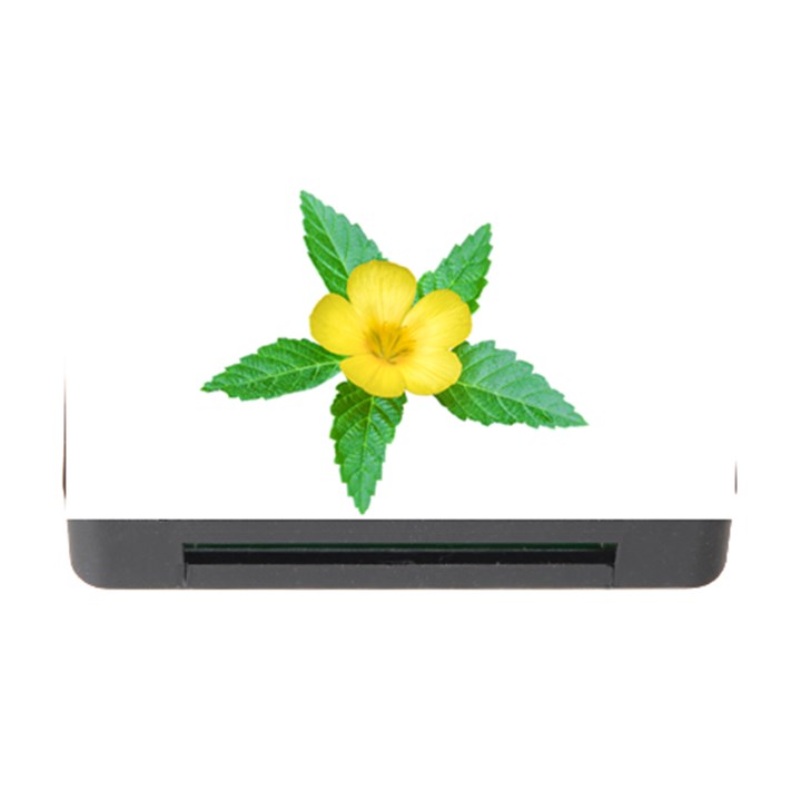 Yellow Flower With Leaves Photo Memory Card Reader with CF