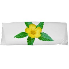 Yellow Flower With Leaves Photo Body Pillow Case (dakimakura) by dflcprints