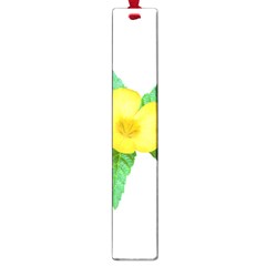 Yellow Flower With Leaves Photo Large Book Marks