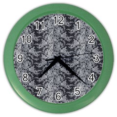 Black Floral Lace Pattern Color Wall Clocks