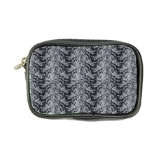 Black Floral Lace Pattern Coin Purse by paulaoliveiradesign