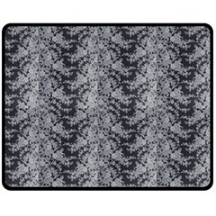 Black Floral Lace Pattern Fleece Blanket (medium)  by paulaoliveiradesign