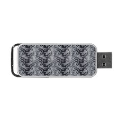 Black Floral Lace Pattern Portable Usb Flash (one Side)