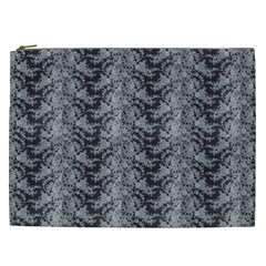 Black Floral Lace Pattern Cosmetic Bag (xxl) 