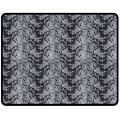 Black Floral Lace Pattern Double Sided Fleece Blanket (medium) 