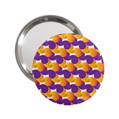 Purple And Yellow Abstract Pattern 2 25  Handbag Mirrors