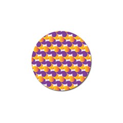 Purple And Yellow Abstract Pattern Golf Ball Marker (4 Pack)