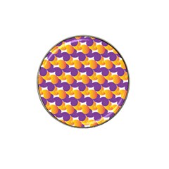 Purple And Yellow Abstract Pattern Hat Clip Ball Marker