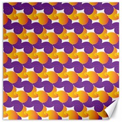 Purple And Yellow Abstract Pattern Canvas 16  X 16   by paulaoliveiradesign