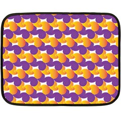 Purple And Yellow Abstract Pattern Fleece Blanket (mini)