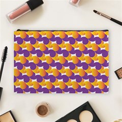 Purple And Yellow Abstract Pattern Cosmetic Bag (large)  by paulaoliveiradesign