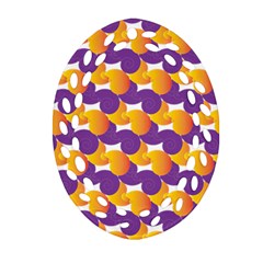 Purple And Yellow Abstract Pattern Ornament (oval Filigree)