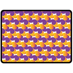 Purple And Yellow Abstract Pattern Double Sided Fleece Blanket (large) 