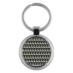 Colorful Pop Art Monkey pattern Key Chains (Round) 