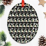 Colorful Pop Art Monkey pattern Ornament (Oval Filigree) Front