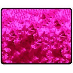 Hot Pink Floral Pattern Fleece Blanket (medium) 