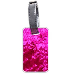 Hot Pink Floral Pattern Luggage Tags (one Side) 