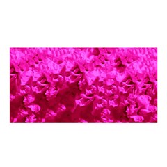 Hot Pink Floral Pattern Satin Wrap by paulaoliveiradesign