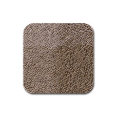 Animal Print Panthera Onca Texture Pattern Rubber Square Coaster (4 Pack)  by paulaoliveiradesign