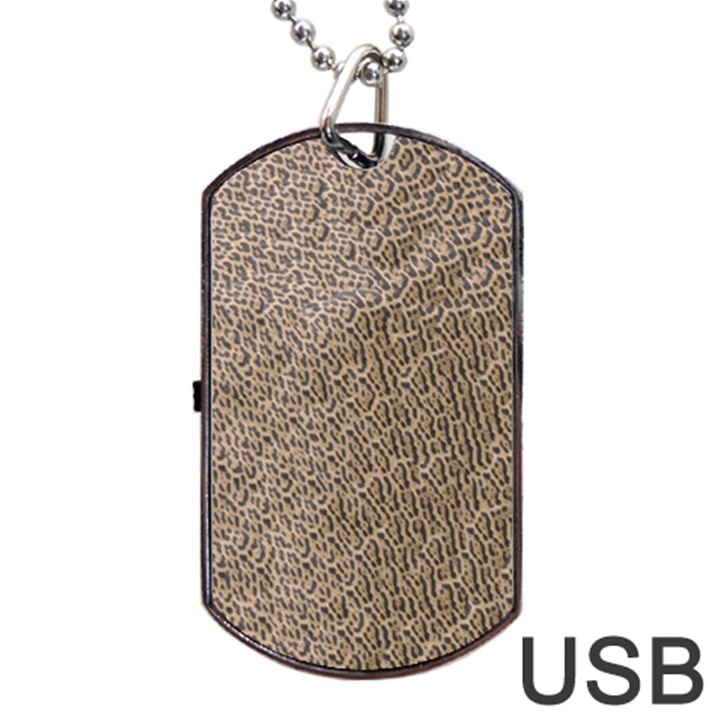 Animal Print Panthera Onca Texture Pattern Dog Tag USB Flash (Two Sides)