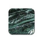 Green Marble Stone Texture Emerald  Rubber Square Coaster (4 pack)  Front