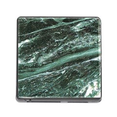 Green Marble Stone Texture Emerald  Memory Card Reader (Square)