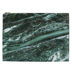 Green Marble Stone Texture Emerald  Cosmetic Bag (XXL) 