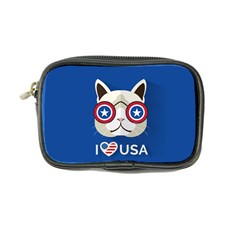 Cat I Love Usa Coin Purse