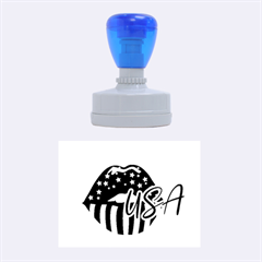 Usa Lips 4july Rubber Stamp (oval)