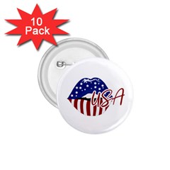 Usa Lips 4july 1 75  Button (10 Pack) by pushu