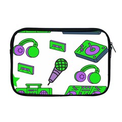 Green Music Pattern Apple Macbook Pro 17  Zipper Case