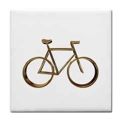 Elegant Gold Look Bicycle Cycling  Tile Coasters by yoursparklingshop