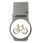 Elegant Gold Look Bicycle Cycling  Money Clips (Round)  Front