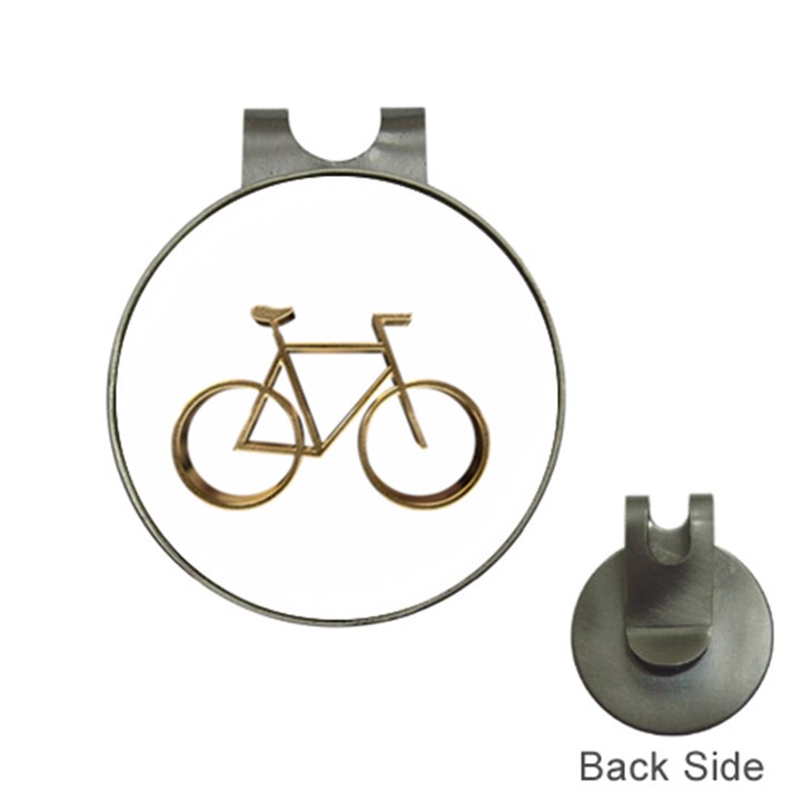 Elegant Gold Look Bicycle Cycling  Hat Clips with Golf Markers