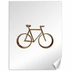 Elegant Gold Look Bicycle Cycling  Canvas 12  X 16   by yoursparklingshop