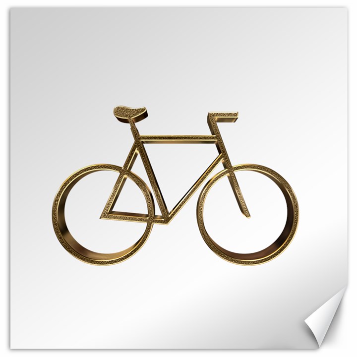 Elegant Gold Look Bicycle Cycling  Canvas 16  x 16  