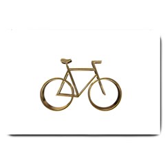 Elegant Gold Look Bicycle Cycling  Large Doormat  by yoursparklingshop