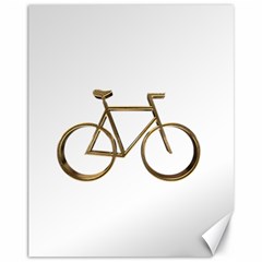 Elegant Gold Look Bicycle Cycling  Canvas 11  X 14   by yoursparklingshop