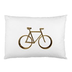 Elegant Gold Look Bicycle Cycling  Pillow Case by yoursparklingshop