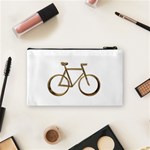 Elegant Gold Look Bicycle Cycling  Cosmetic Bag (Small)  Back