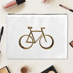 Elegant Gold Look Bicycle Cycling  Cosmetic Bag (xl) by yoursparklingshop