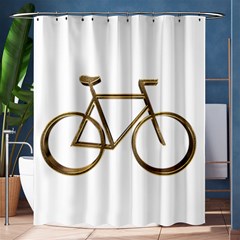 Elegant Gold Look Bicycle Cycling  Shower Curtain 60  X 72  (medium)  by yoursparklingshop